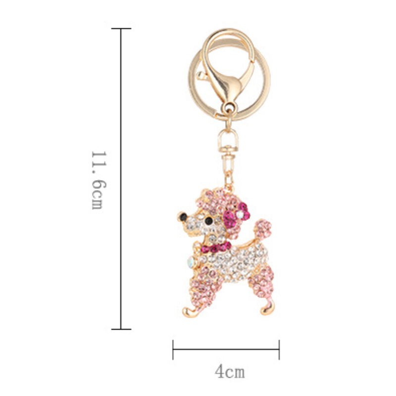 Porte-Clés Luxueux En Alliage De Strass Multicolores, Motif Animal Mignon Et Animaux Mignons. h5Image5