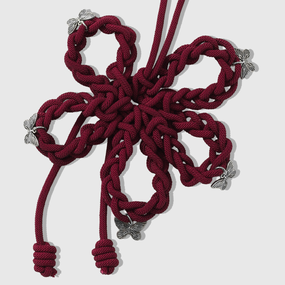 Breloques De Sac En Alliage Tissé, Couleur Unie, Série Simple Daily Flower Image6
