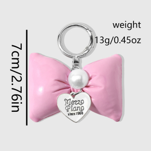 Porte-Clés Simple Series Daily Letter En Alliage De Cerisier Avec Nœud Papillon Et Motif Cerise h5 Image2