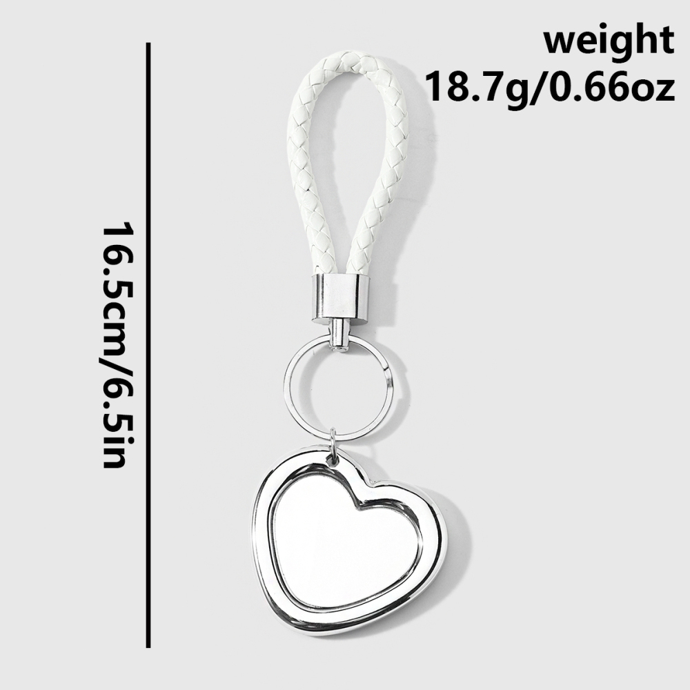 Porte-Clés Acrylique Simple Series Daily Heart, Motif Léopard Uni, Couleur Unie. Image2