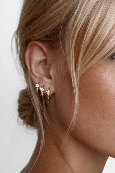 Boucles D'Oreilles Rondes En Acier Inoxydable, Collection Simple Daily Simple, Bijoux Pour Femmes 2