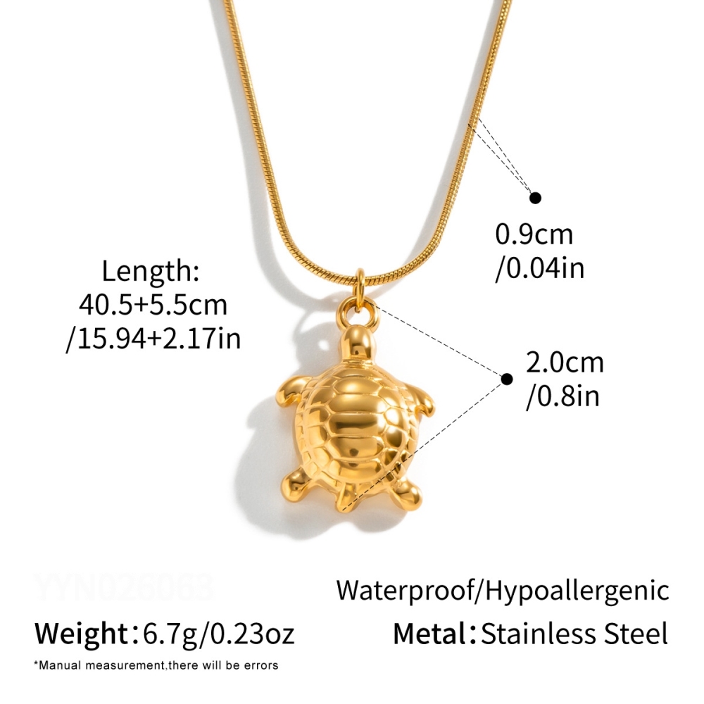 Colliers Avec Pendentif En Forme D'Animal, En Acier Inoxydable Étanche, Couleur Or 