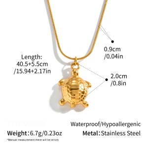 Colliers Avec Pendentif En Forme D'Animal, En Acier Inoxydable Étanche, Couleur Or h5 