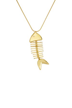 Colliers Longs En Acier Inoxydable, Motif Poisson, Collection Daily Simple, Bijoux Pour Femmes h5 Image5