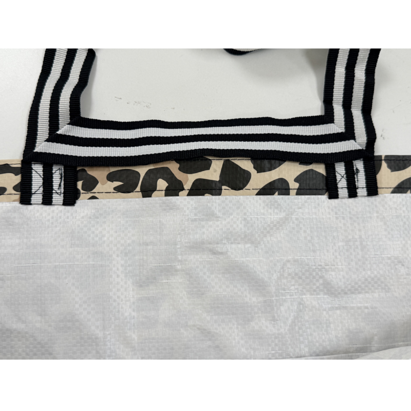 Sacs De Courses Tissés En Polypropylène (Pp) À Imprimé Léopard Uni, Style Décontracté h5Image9