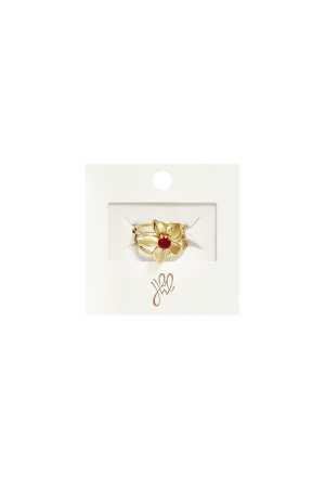 Bagues En Acier Inoxydable, Style Floral, Collection Décontractée Et Simple Pour Femmes h5 Image4