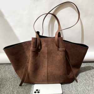 Sacs Cabas Pour Femmes En Daim Uni, Style Décontracté h5 Image2