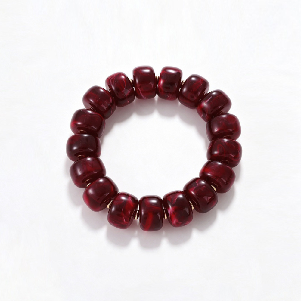 Bracelets De Perles En Résine À Dégradé De Couleurs Pour Femmes Image2