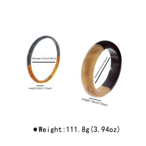 Bracelets Rétro En Résine À Dégradé De Couleurs Pour Femmes h5 Image2