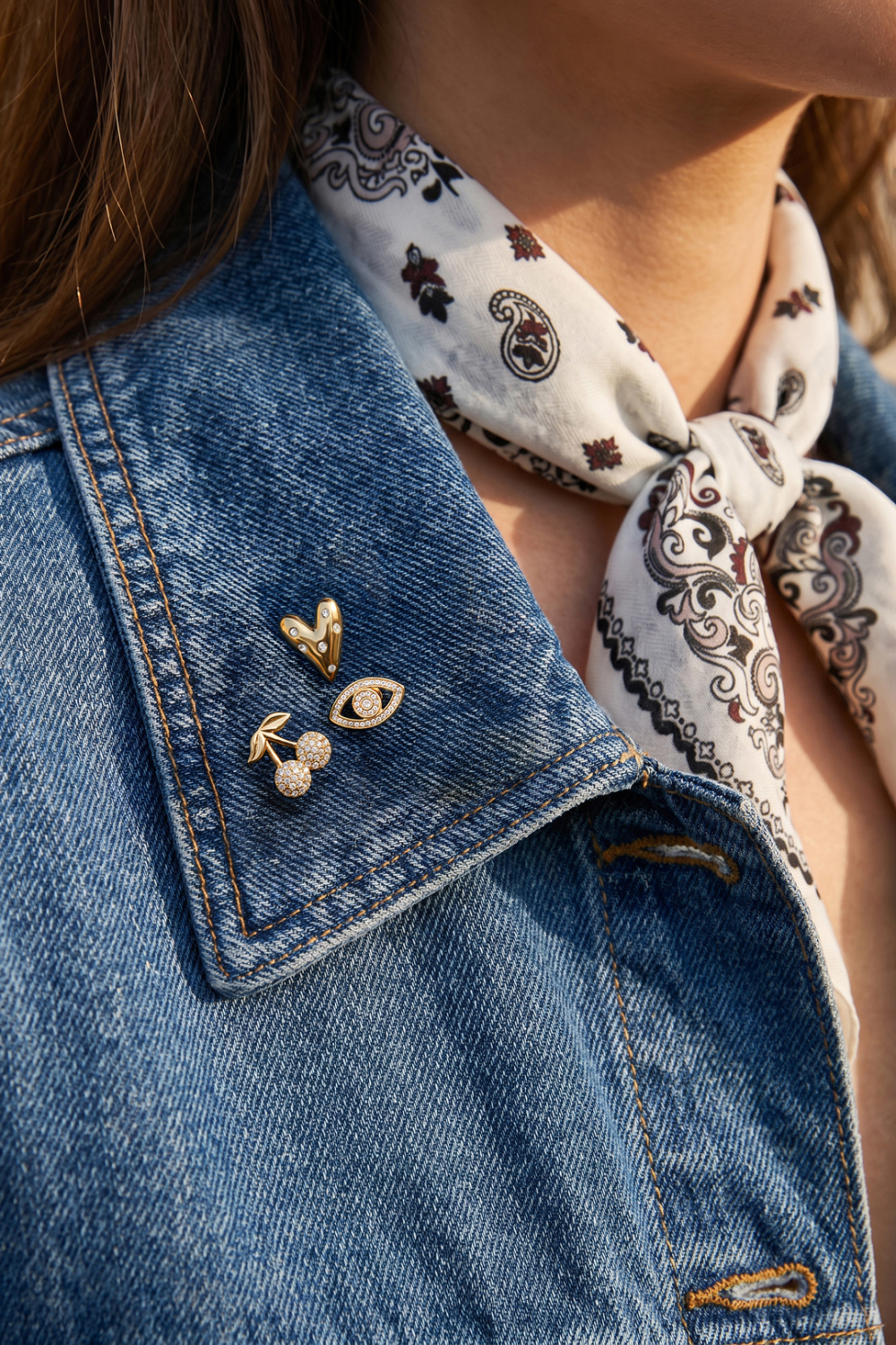 Broches En Forme De Cœur, Simples, En Acier Inoxydable, Accessoires Du Quotidien Image2
