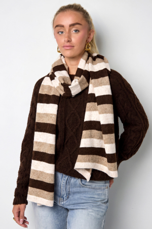 Écharpes D'Hiver À Rayures, Simples, En Polyester, Accessoires Du Quotidien h5 Image3