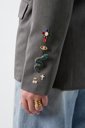 Broches Croix Simples En Acier Inoxydable Accessoires Du Quotidien h5 Image2