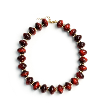 Ensembles De Bijoux Pour Femmes En Résine À Perles Rétro Dégradées De Couleur, Collection Simple Series