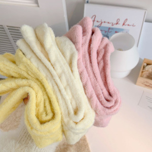Chaussettes Mi-Mollet Basiques À Léger Rebond Pour Femmes, Couleur Unie h5 Image7