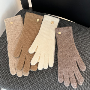 Gants Simple Series Daily Letter Couleur Unie En Laine Et Polyester Mélangés, Collection Daily Letter h5 Image2
