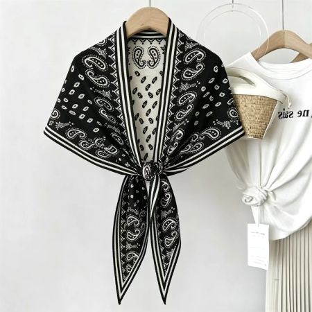 Écharpes Triangulaires En Polyester À Motif Cachemire Tissé Décontracté De La Série Ethnique 2