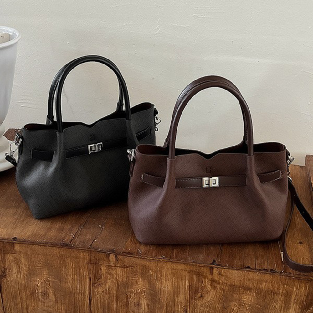 Sac Cabas Pour Femme En Tissu Multicolore Et Détails Métalliques, Style Parisien Chic h5Image4