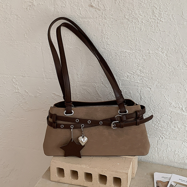 Sacs À Bandoulière Femme En Pu Uni, Style Décontracté, Avec Détails Métalliques 