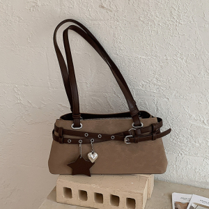 Sacs À Bandoulière Femme En Pu Uni, Style Décontracté, Avec Détails Métalliques h5 