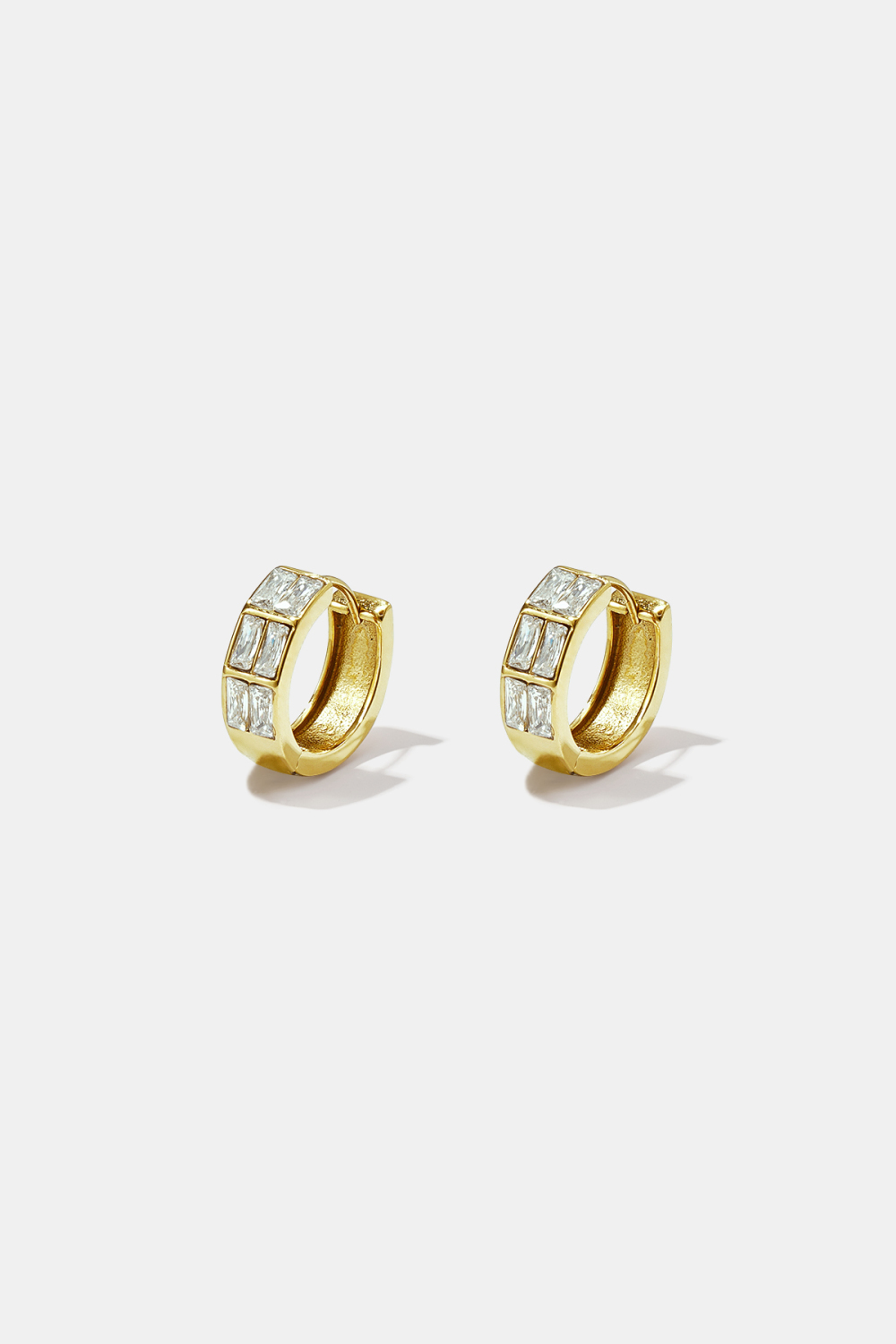 Boucles D'Oreilles Créoles Rectangulaires En Acier Inoxydable, Style Simple Et Quotidien, Collection Bijoux Pour Femmes 
