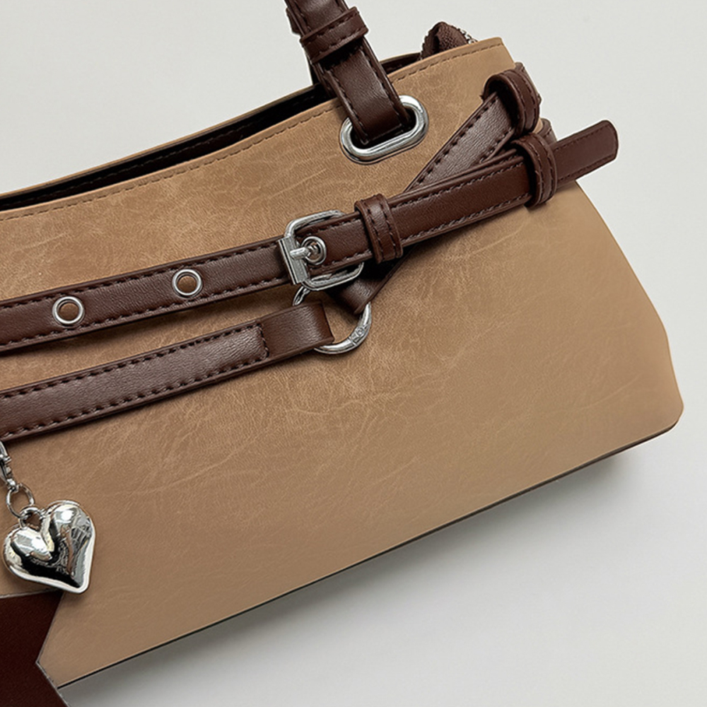 Sacs À Bandoulière Femme En Pu Uni, Style Décontracté, Avec Détails Métalliques Image4