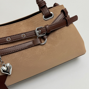 Sacs À Bandoulière Femme En Pu Uni, Style Décontracté, Avec Détails Métalliques h5 Image4