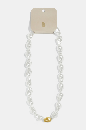 Colliers De Perles En Acier Inoxydable, Forme Irrégulière, Collection Simple Daily Simple, Bijoux Pour Femmes h5 Image3