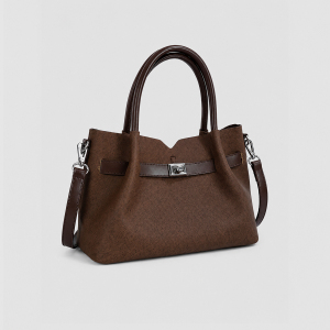 Sac Cabas Pour Femme En Tissu Multicolore Et Détails Métalliques, Style Parisien Chic h5 Image2
