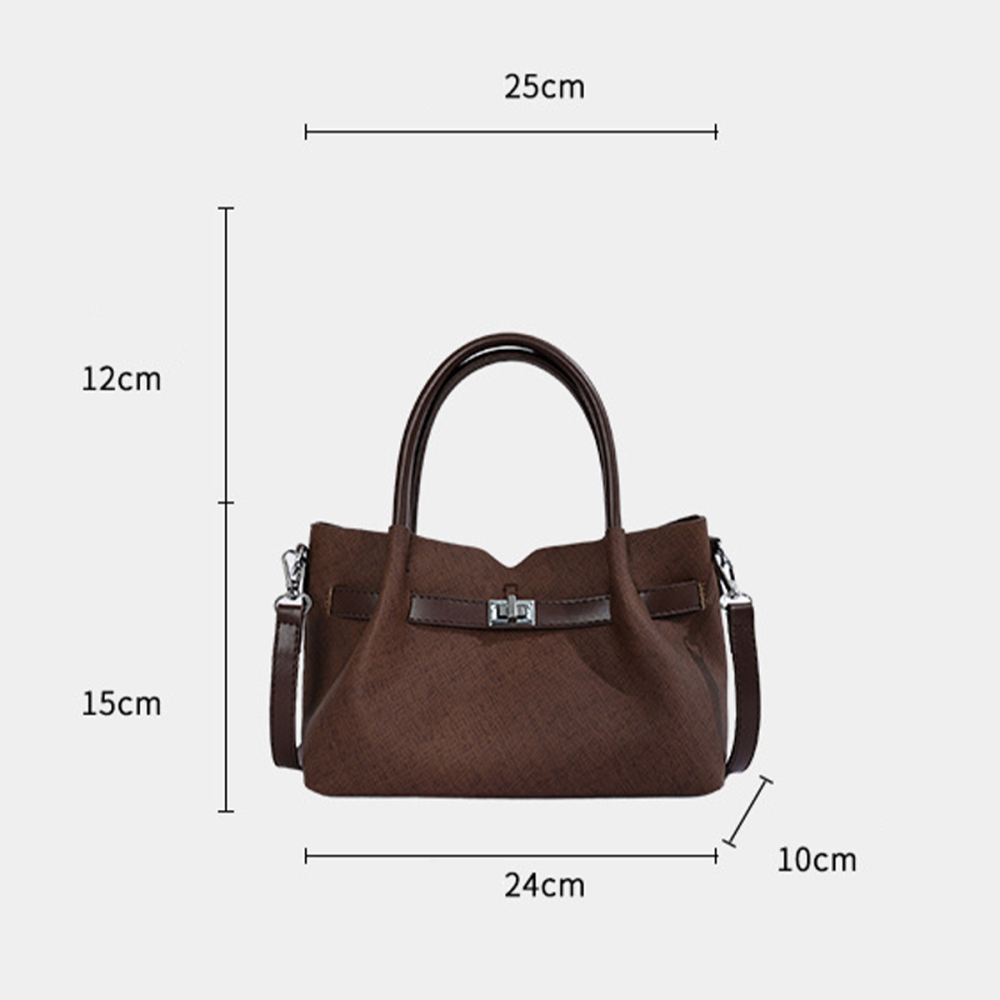 Sac Cabas Pour Femme En Tissu Multicolore Et Détails Métalliques, Style Parisien Chic h5Image5