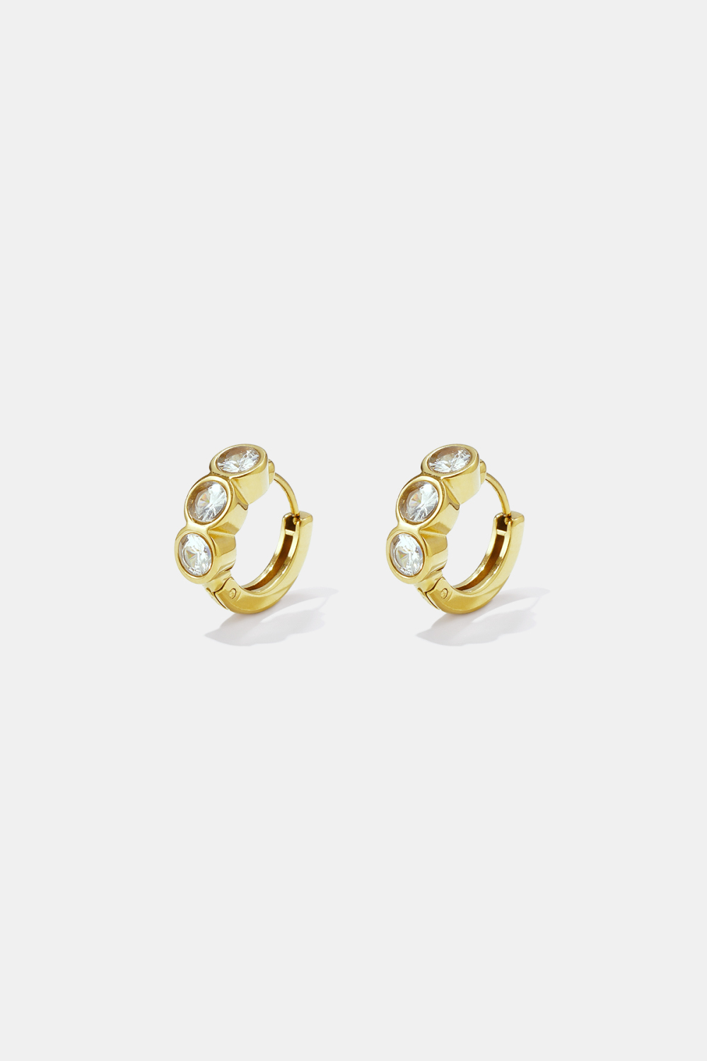 Boucles D'Oreilles Créoles En Acier Inoxydable, Style Simple Et Quotidien, Collection De Bijoux Pour Femmes 
