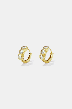 Boucles D'Oreilles Créoles En Acier Inoxydable, Style Simple Et Quotidien, Collection De Bijoux Pour Femmes h5 
