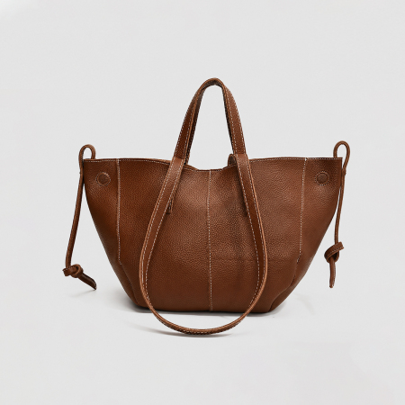 Sac Cabas Femme En Pu Uni, Style Parisien Chic