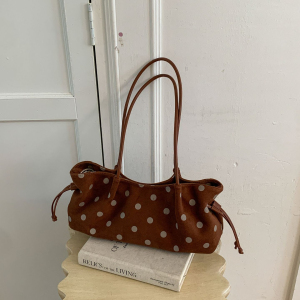 Sacs À Bandoulière Femme En Imitation Daim À Pois, Style Décontracté h5