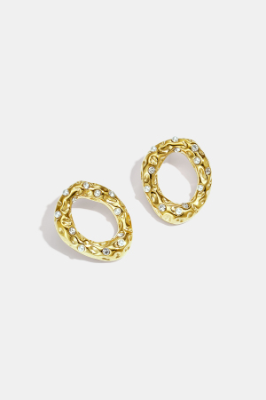 Boucles D'Oreilles Puces En Acier Inoxydable, Forme Irrégulière, Collection Simple Daily Simple, Bijoux Pour Femmes h5 