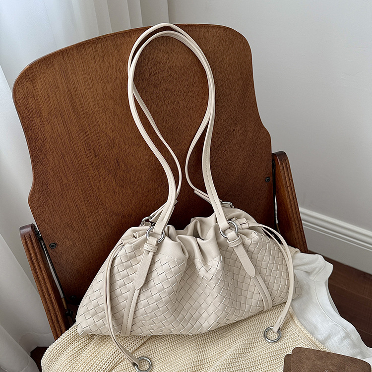 Sac Oreiller Pour Femme En Pu Tissé Style Parisien Chic