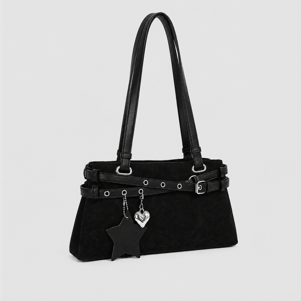 Sacs À Bandoulière Femme En Pu Uni, Style Décontracté, Avec Détails Métalliques Image2