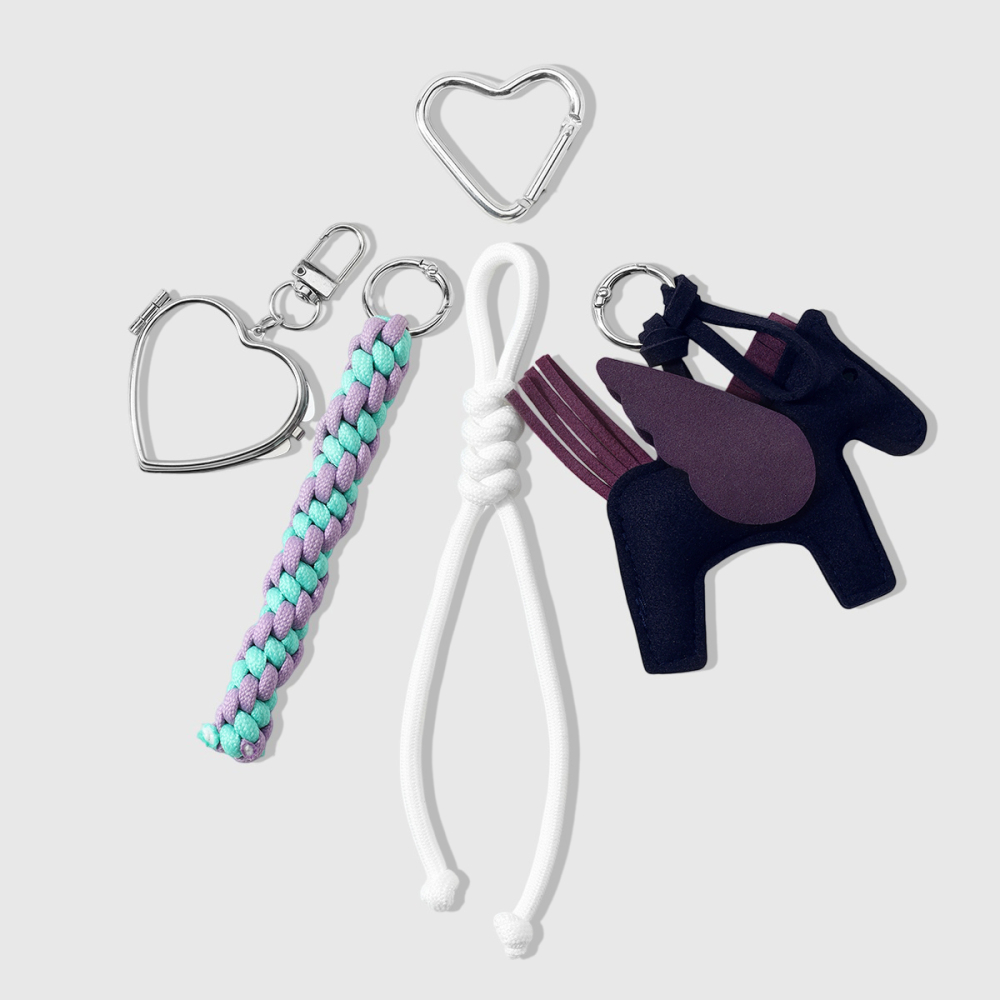 Breloques De Sac En Alliage En Forme De Cœur, Nœud Papillon Et Motif Dessin Animé, Collection Quotidienne Simple Series Image6