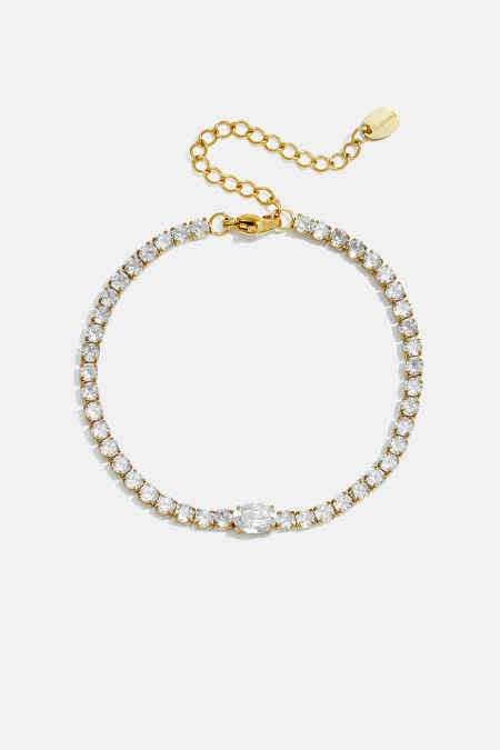 Bracelet En Acier Inoxydable À Maillons, Forme Elliptique, Collection Simple Daily Simple, Bijoux Pour Femmes