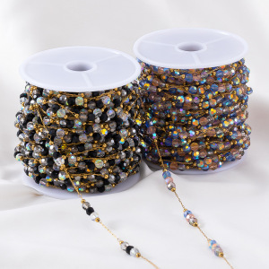 Chaîne De Perles Diy Simple En Acier Inoxydable Imperméable Couleur Or h5 Image2