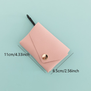 Portefeuilles Et Porte-Cartes Carrés Pour Femmes, Style Décontracté, Couleur Unie, En Pu h5 Image8