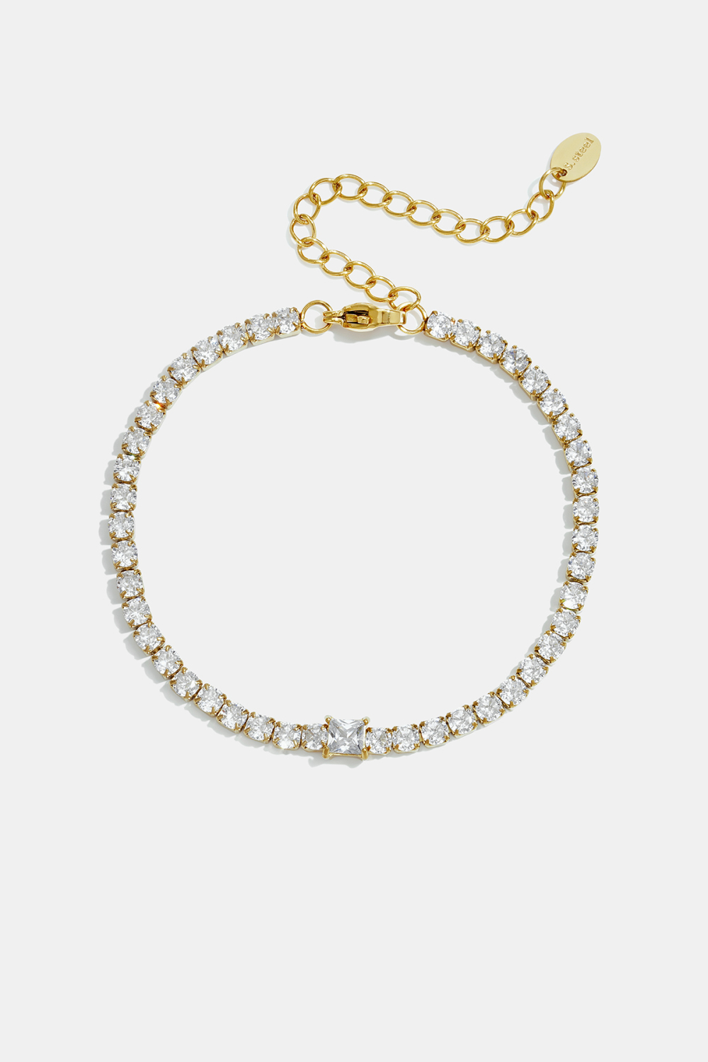 Bracelet En Acier Inoxydable À Maillons Ronds, Collection Simple Daily Simple, Bijoux Pour Femmes