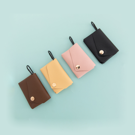 Portefeuilles Et Porte-Cartes Carrés Pour Femmes, Style Décontracté, Couleur Unie, En Pu