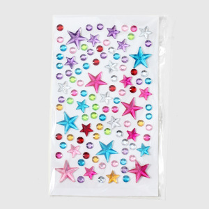 Série Simple Daily Flower Cœur Étoile Papier D'Emballage Acrylique Autocollants Strass h5