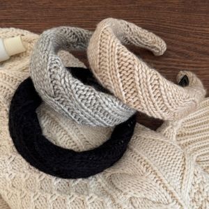 Bandeaux À Cheveux Simples Pour Tous Les Jours, Couleur Unie, En Polyester Tissé h5 Image3