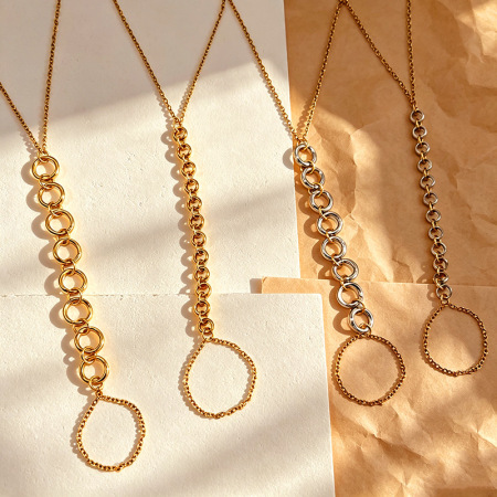 Chaîne De Poignet Pour Femme, Série Romantique, Sport, Cercle, Acier Inoxydable, Étanche, Couleur Or