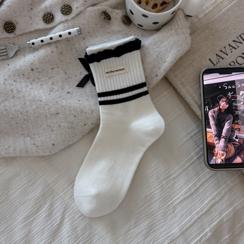 Chaussettes Mi-Mollet À Rayures Basiques Slight Bounce 