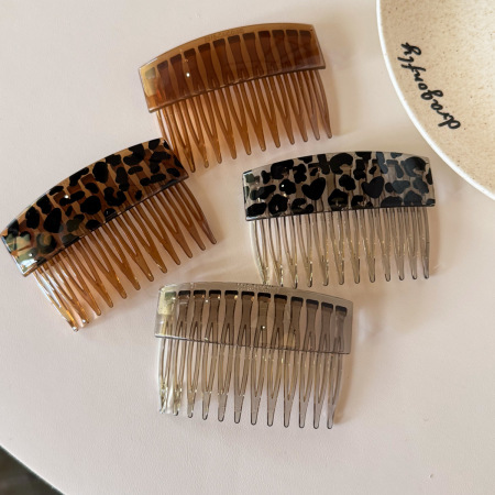 Peignes À Cheveux En Acétate À Imprimé Léopard Rétro De La Série Simple