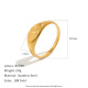 Couleur or/Taille de bague 6/Style 1