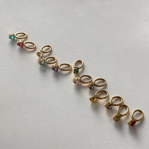 Pendentifs Pour Femmes En Acier Inoxydable, Forme Irrégulière, Étanches, Couleur Or, Avec Zircon, Collection Simple Series Diy h5 Image3