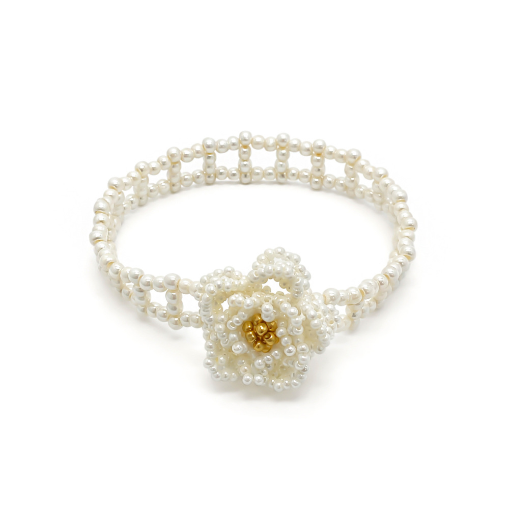 Ensembles De Colliers Pour Femmes, Collection Romantique, Élégants, Ornés De Fleurs Et De Perles Artificielles.